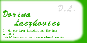 dorina laczkovics business card